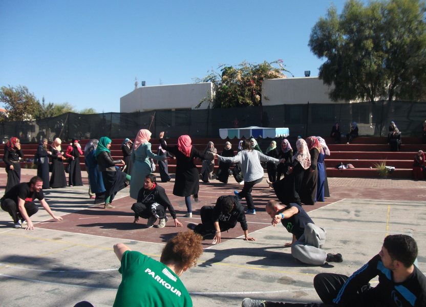 Women and Parkour in Gaza. 5 days of training with Parkour Wave.